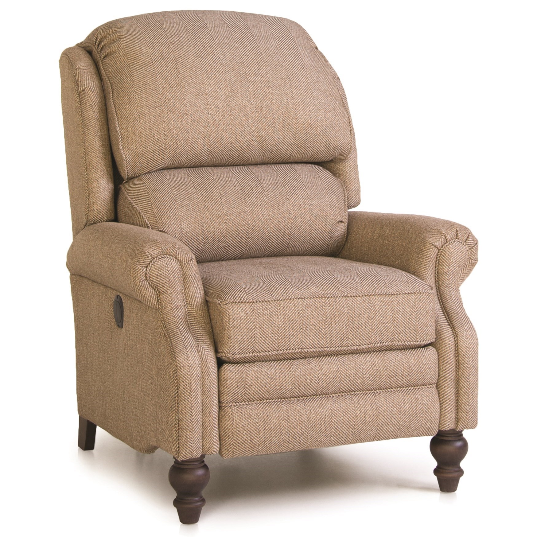 Smith Brothers 705 Motorized Reclining Chair with Rolled Arms Story & Lee Furniture High Leg